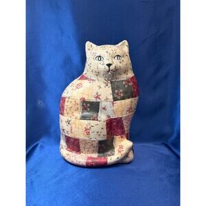 Lupe Signed Numbered Patchwork Sitting Kitty Cat